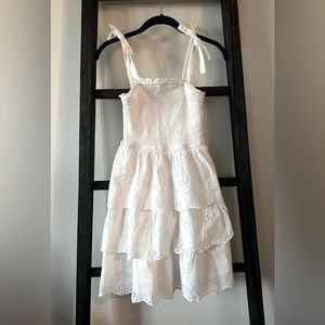 Sincerely Jules Smocked tiered eyelet dress, Size XS/S